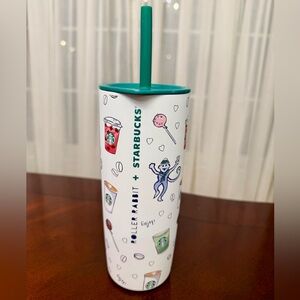 SOLD OUT Starbucks x Roller Rabbit Limited Edition White Tumbler